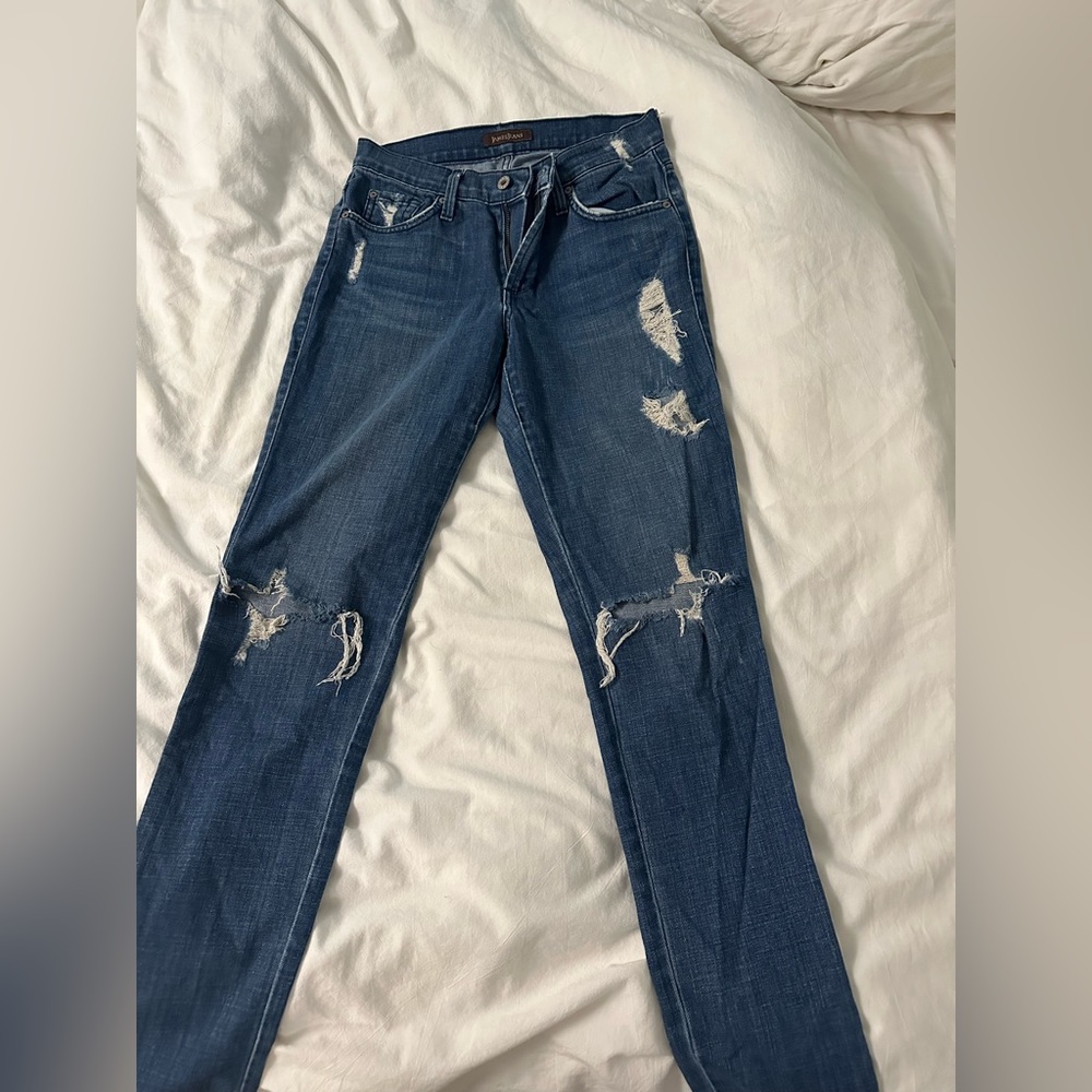 Distressed jeans
